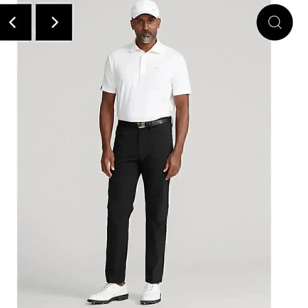 RLX Ralph Lauren Athletic Tailored Fit Black 5 Pocket Pants sz 40x32 - Picture 11 of 11